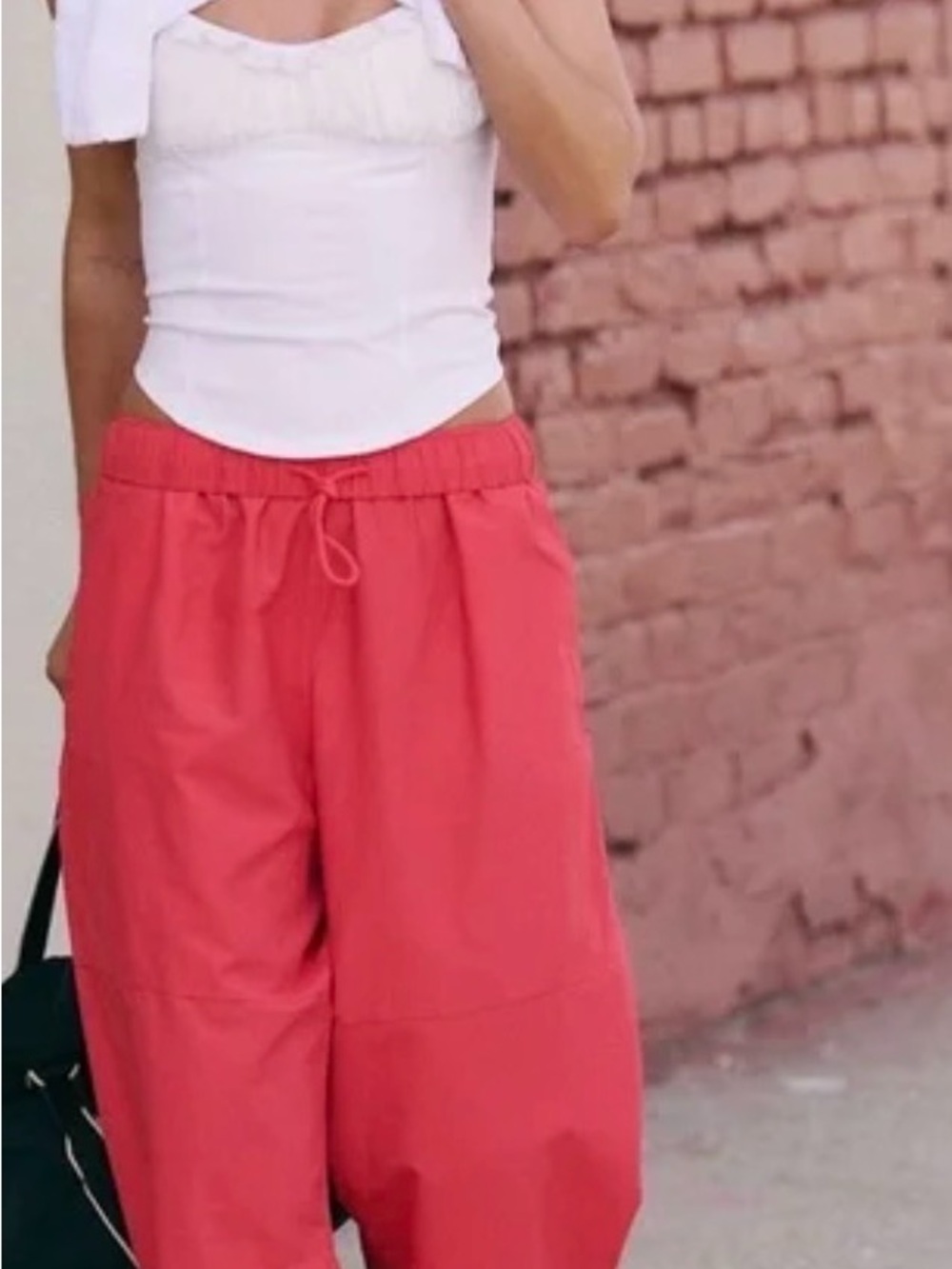 Free People Game Day Pants in Cherry Red